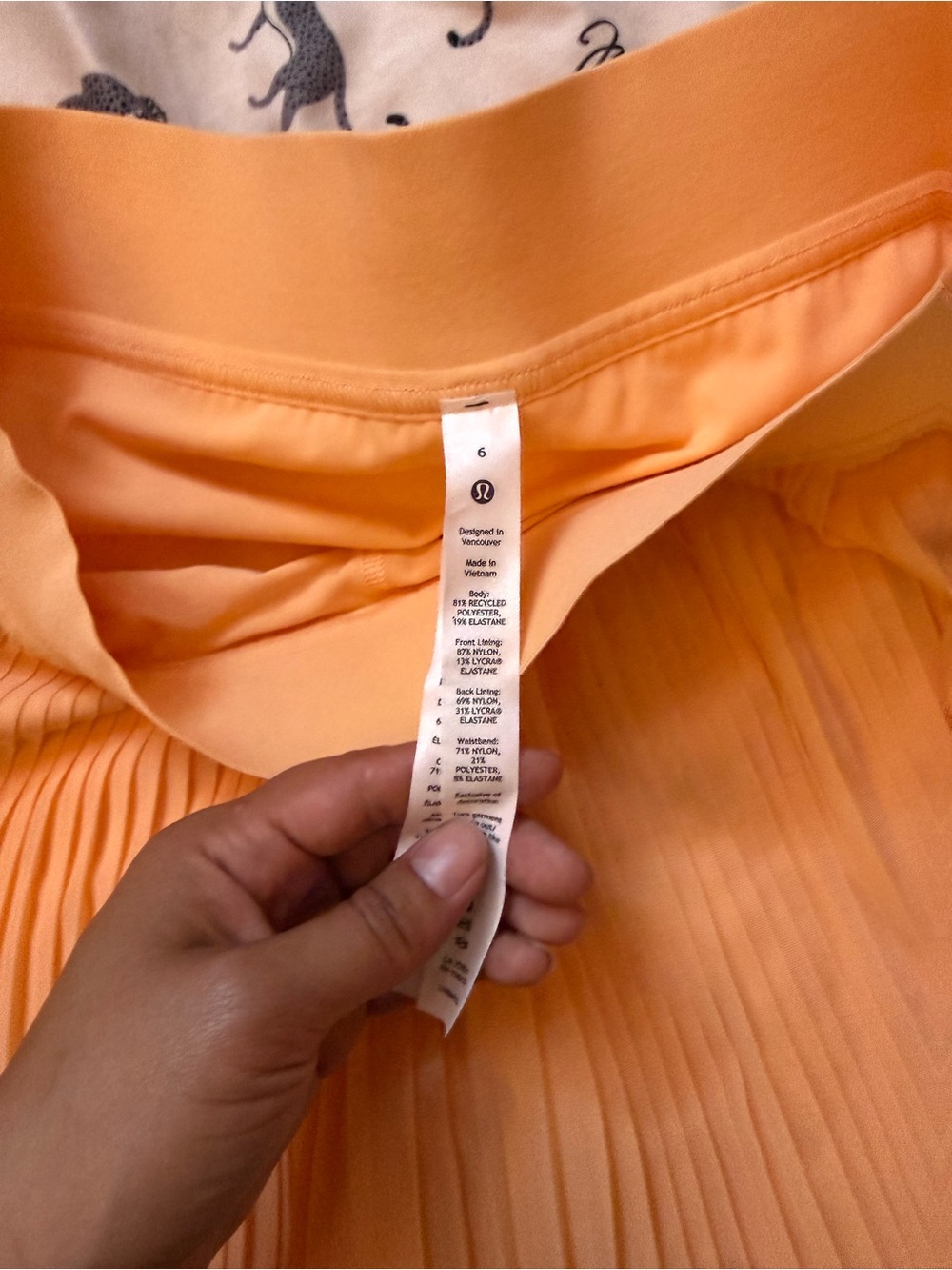lululemon athletica Pleated Mini Skirts - Orange and Black - Picture 2 of 4